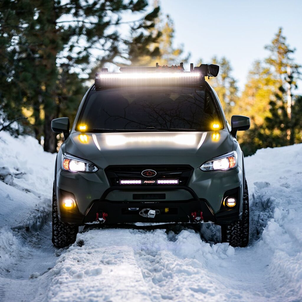 RIGID 360-Series PRO SAE fog lights in the bumper