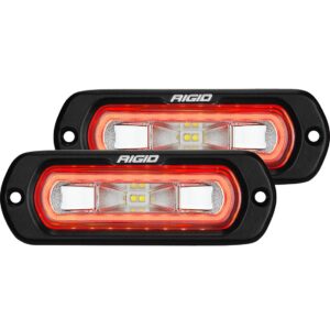 SR-L Series Spreader Flush Mounts with Red Halo Pair
