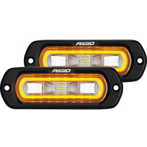 SR-L Series Spreader Flush Mounts with Amber Halo Pair