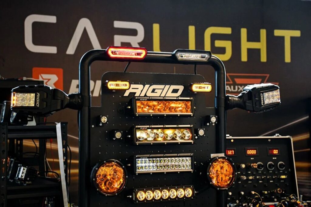 RIGID light bars on display at the CARLIGHT stand